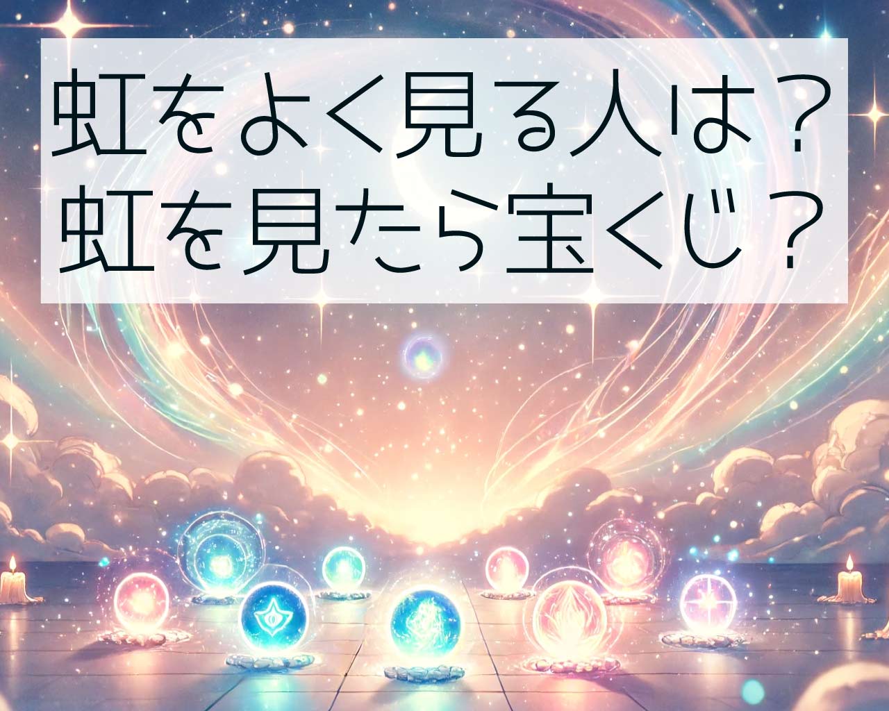 虹をよく見る人のスピリチュアル、虹を見たら宝くじを買うタイミング？