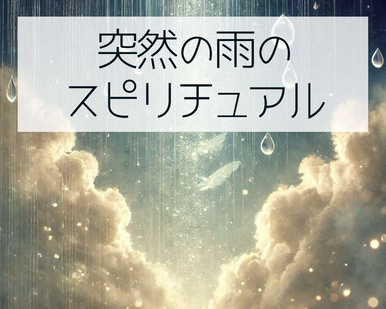 突然の雨のスピリチュアル、大事な日に雨が降ってきた意味は？