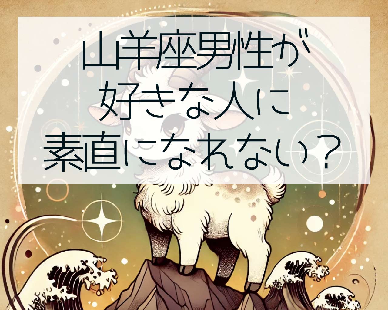 山羊座男性が好きな人に素直になれない理由は？