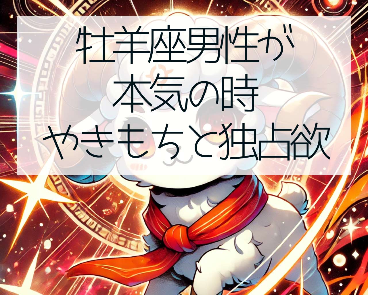 牡羊座男性が本気の時、やきもちと独占欲