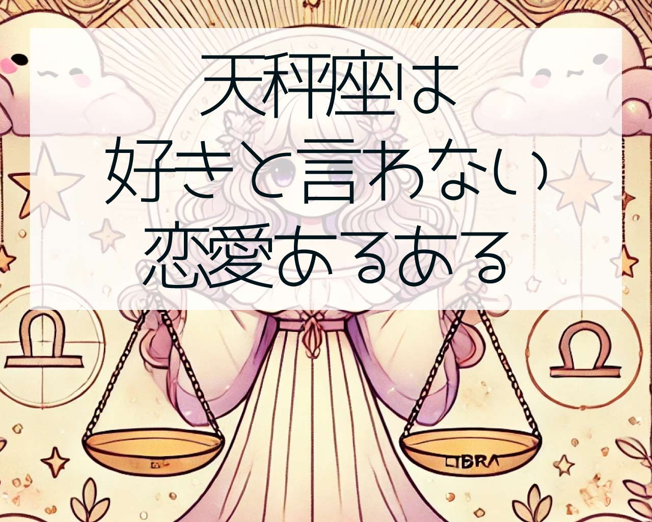 天秤座は好きと言わない、天秤座の恋愛あるある