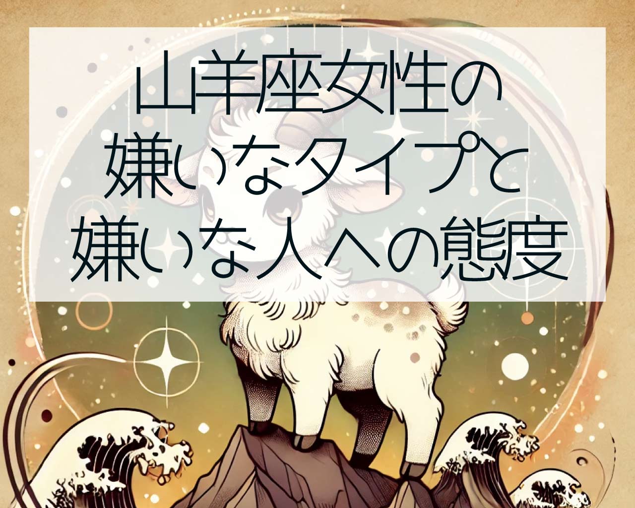 山羊座女性の嫌いなタイプと嫌いな人への態度