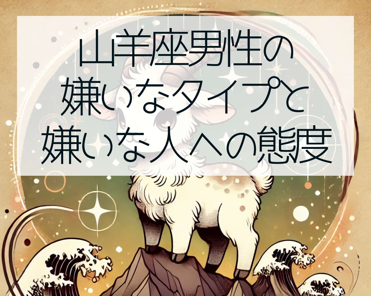 山羊座男性の嫌いなタイプと嫌いな人への態度